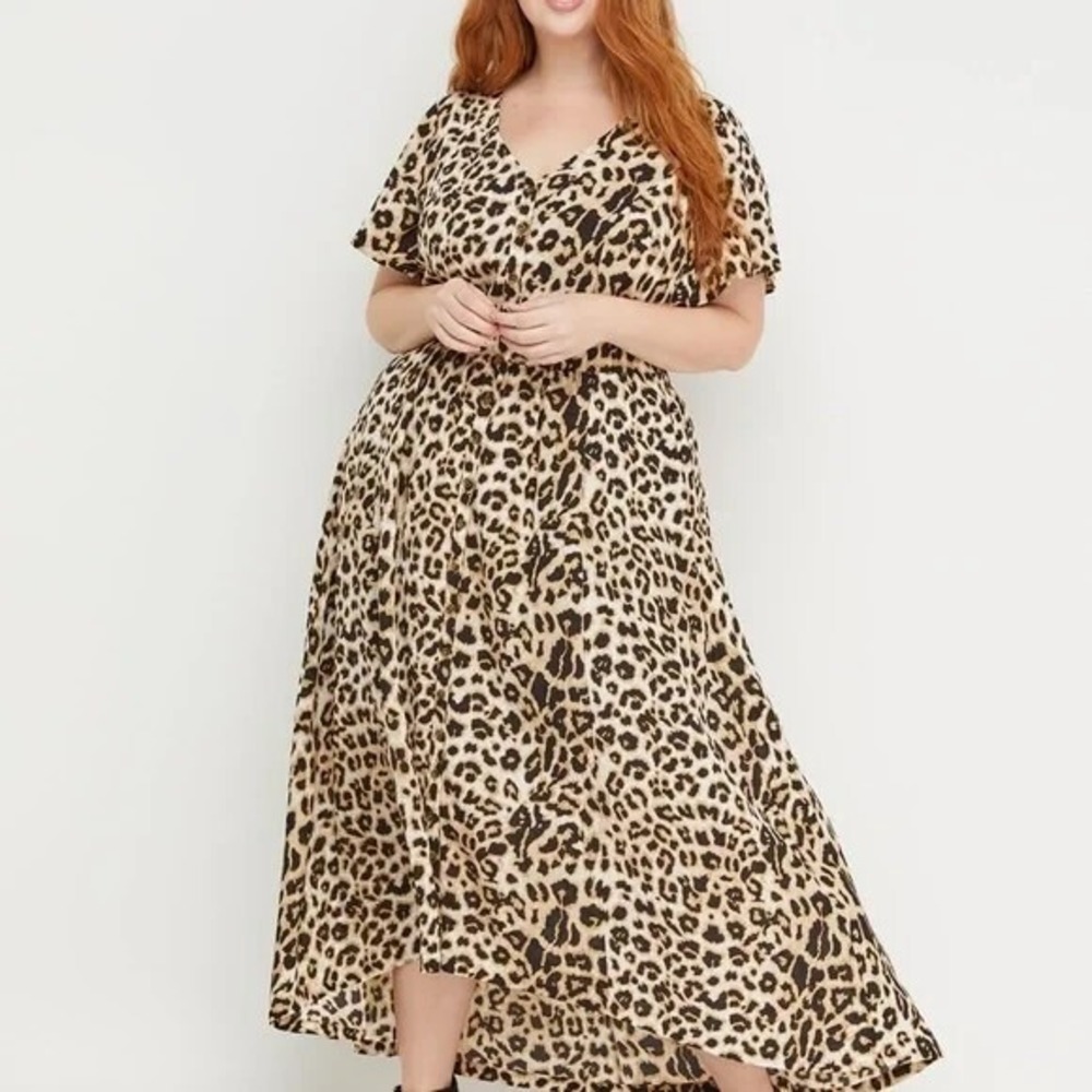 Beauticurve X Lane Bryants animal print 28w 4x dress nwt
